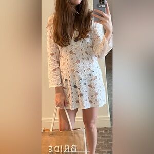 Dotti White Lace Beach Cover Up Dress